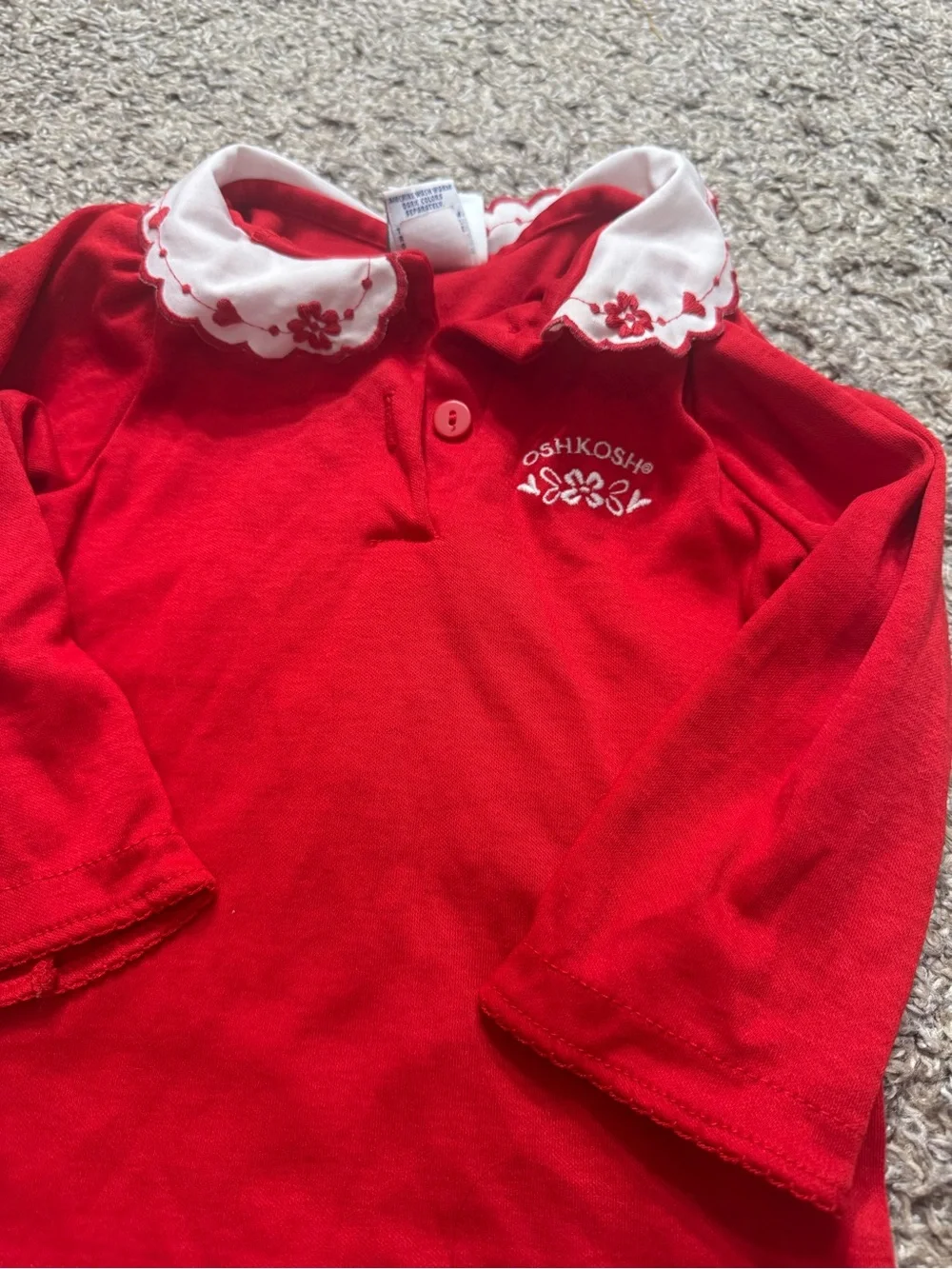 Oshkosh Vintage Girls Blouse Made in USA